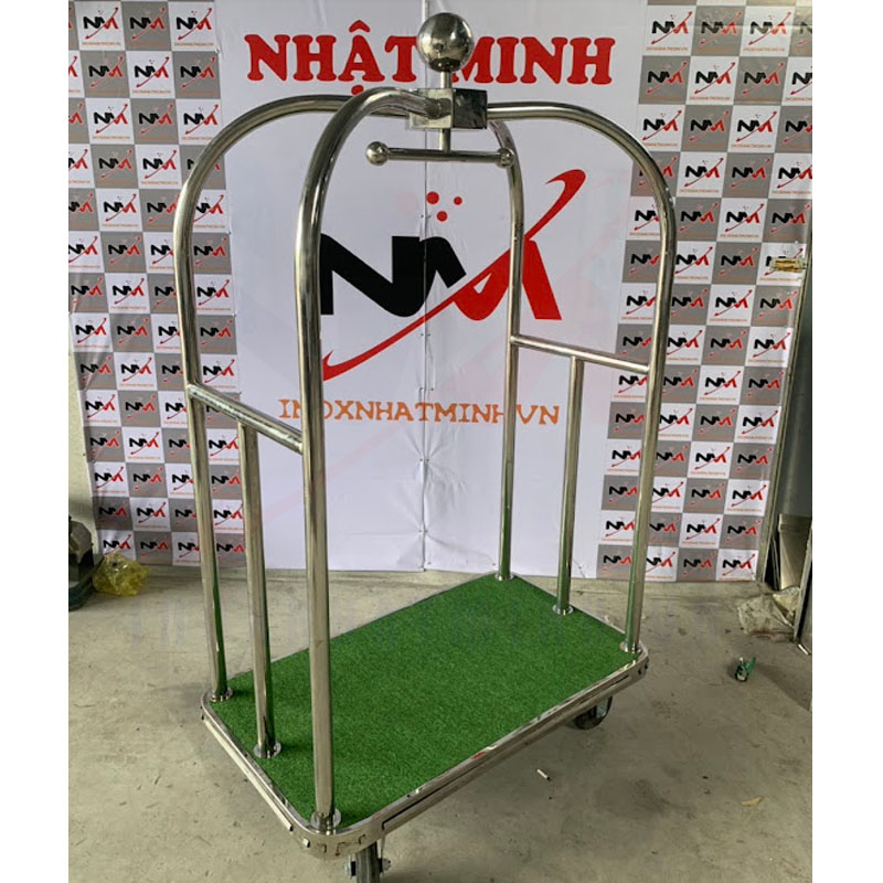 Xe đẩy hành lý inox