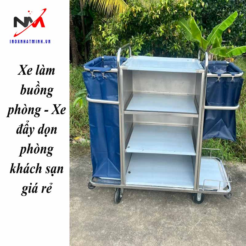 Xe làm buồng phòng - Xe đẩy dọn phòng khách sạn giá rẻ