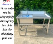 Vì sao chậu rửa bát công nghiệp đôi vượt trội hơn chậu đơn cho nhà hàng, quán ăn?